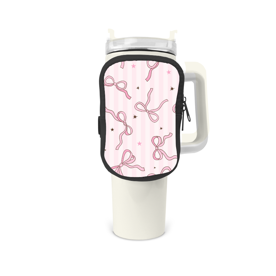 Pink Stardust Zippered Pouch/Bag For 40oz Tumbler Tumbler Tea-Shirt Shoppe