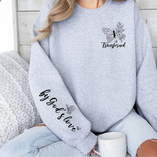 Transformed Graphic Sweatshirt Sweatshirt Tea Shirt Shoppe Small Sport Grey