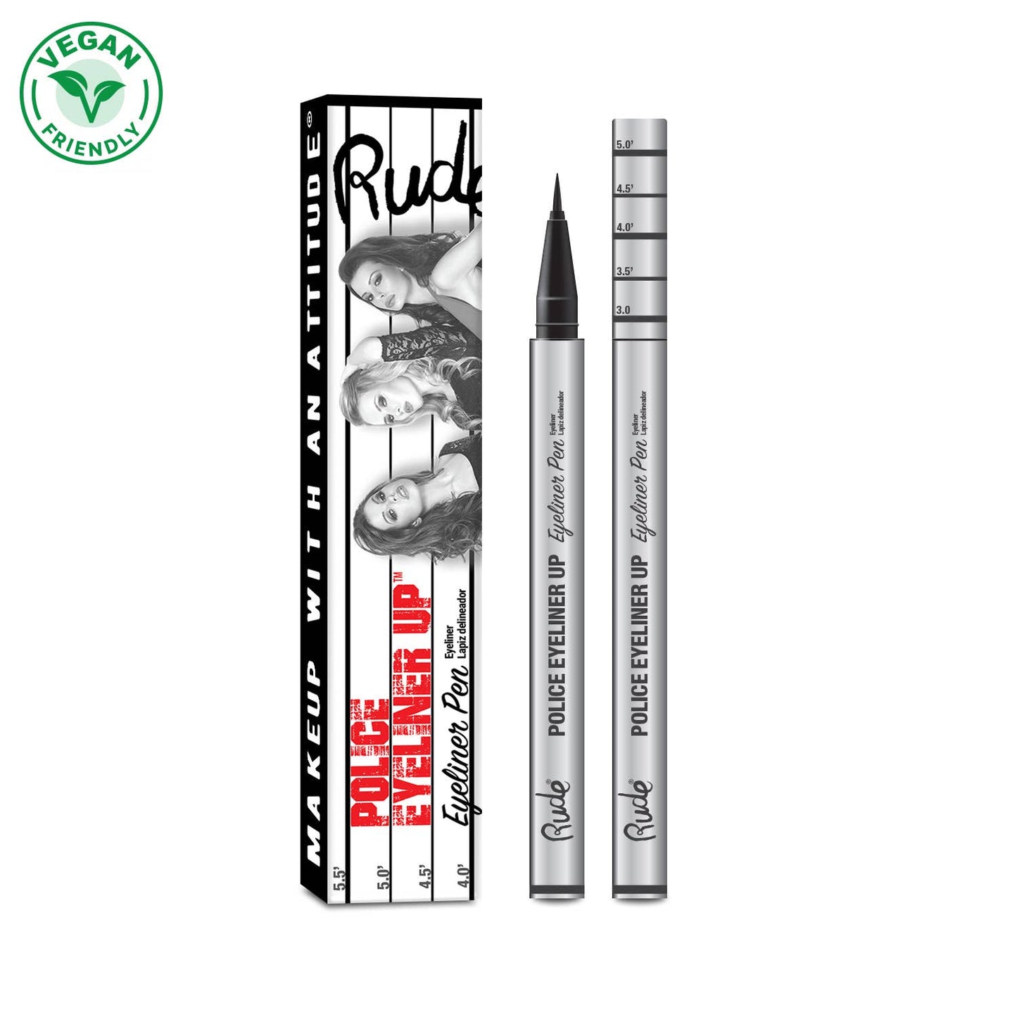Police Eyeliner Up Eyeliner Pen: Top Dog (White) Rude Cosmetics