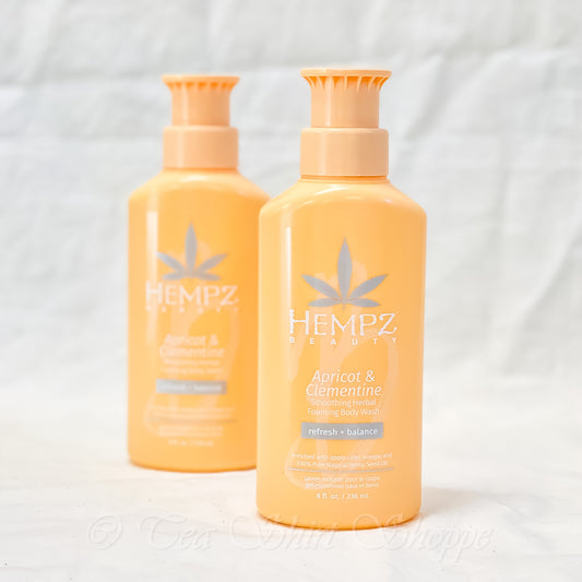 Smoothing Apricot & Clementine Herbal Foaming Body Wash Enriched with sweet notes of Apricot & Clementine, this refreshing lightweight foaming body cleanser