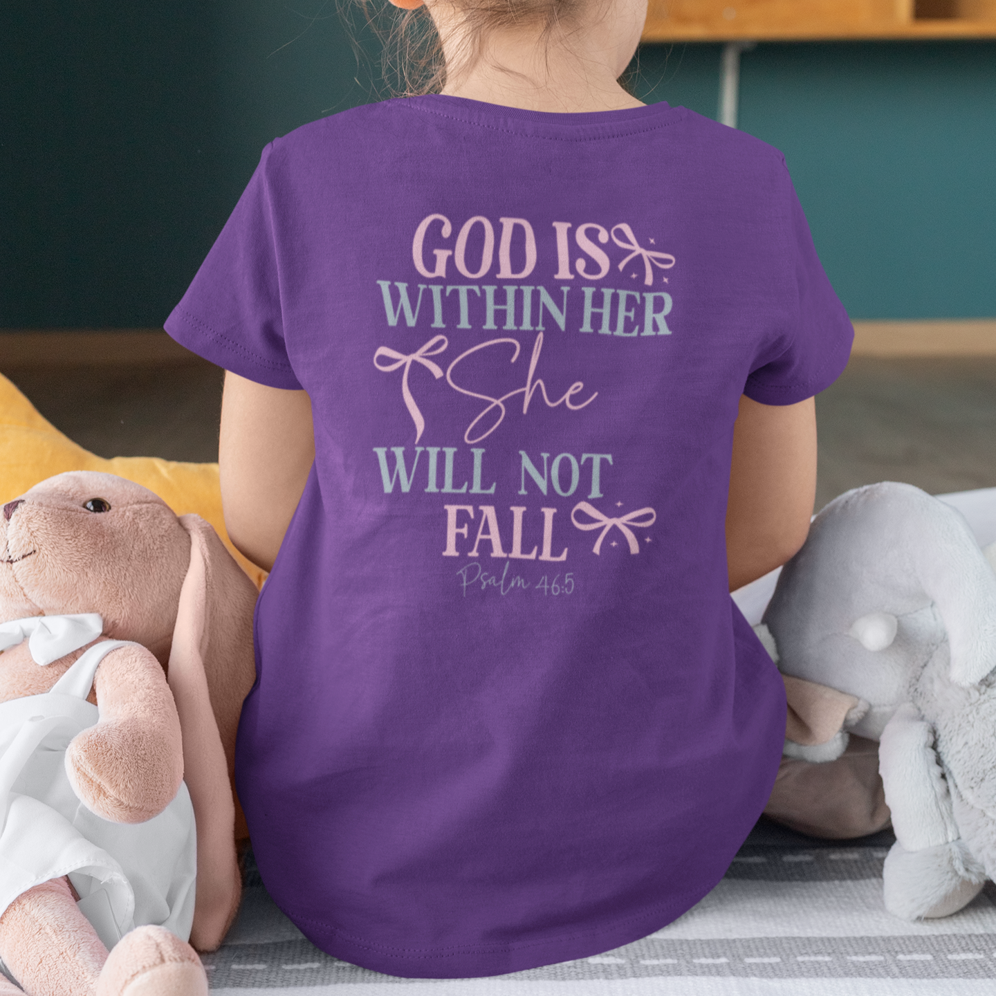 She Stands Firm Youth & Toddler Graphic Tee Youth Graphic Tee Tea Shirt Shoppe 2T Purple