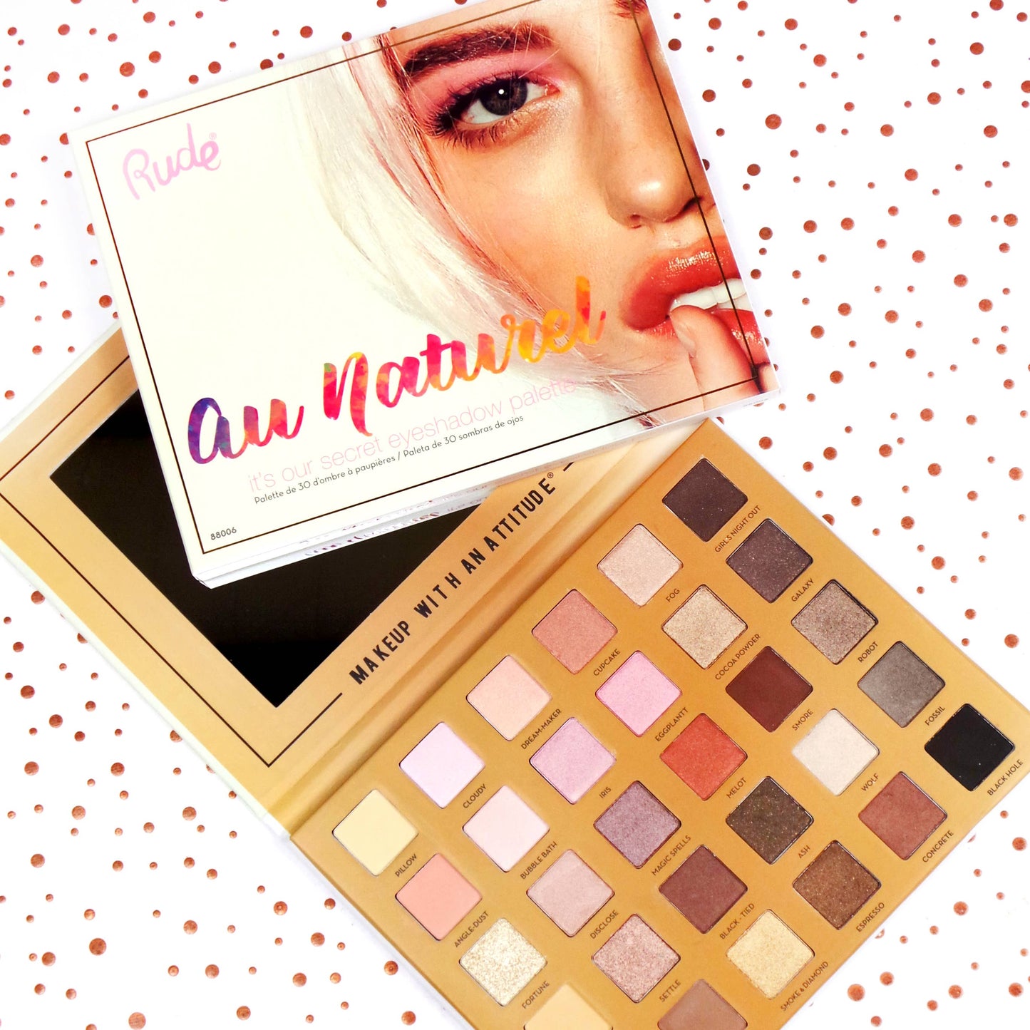 Au Naturel - 30 Eyeshadow Palette Rude Cosmetics