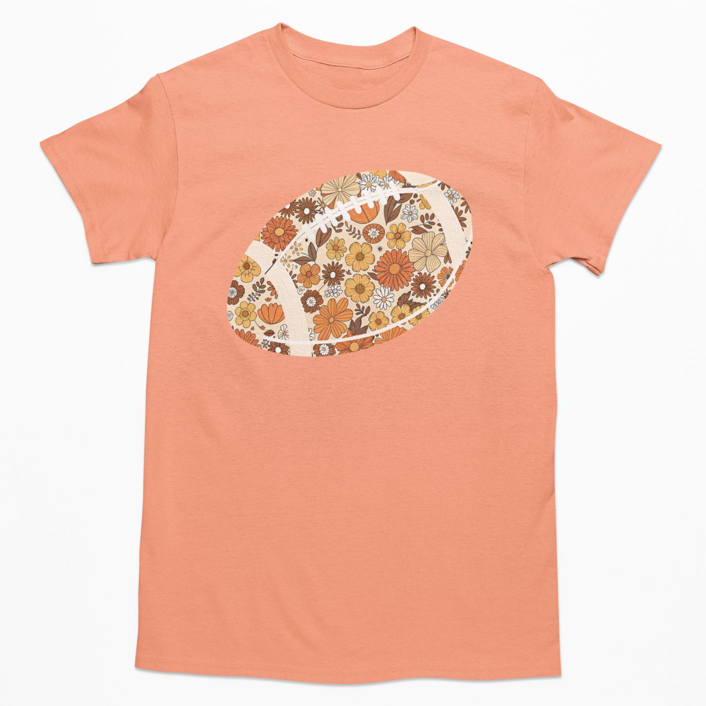 Retro Touchdown Graphic Tee T-shirt Tea Shirt Shoppe S Tangerine