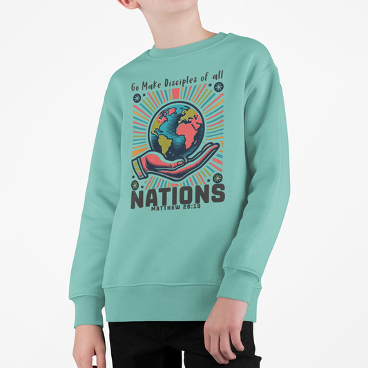 Carry The World Youth & Toddler Sweatshirt Youth Graphic Sweatshirt Tea Shirt Shoppe 2T Saltwater