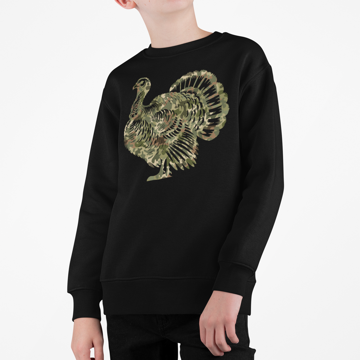 Feathered Fade Youth & Toddler Sweatshirt Youth Graphic Sweatshirt Tea Shirt Shoppe 2T Black
