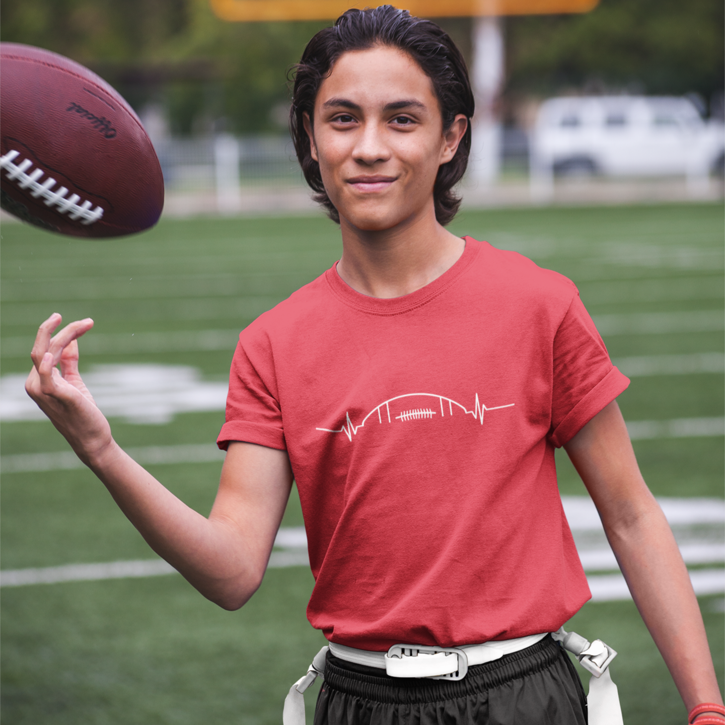 Heartbeat of the Game Graphic Tee T-shirt Tea Shirt Shoppe S Red