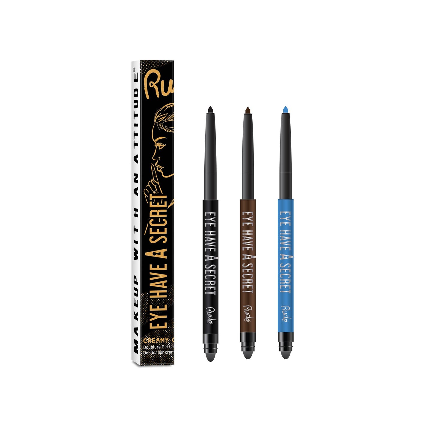 Eye Have A Secret Creamy Gel Liner: Don't Tell (Black) Rude Cosmetics
