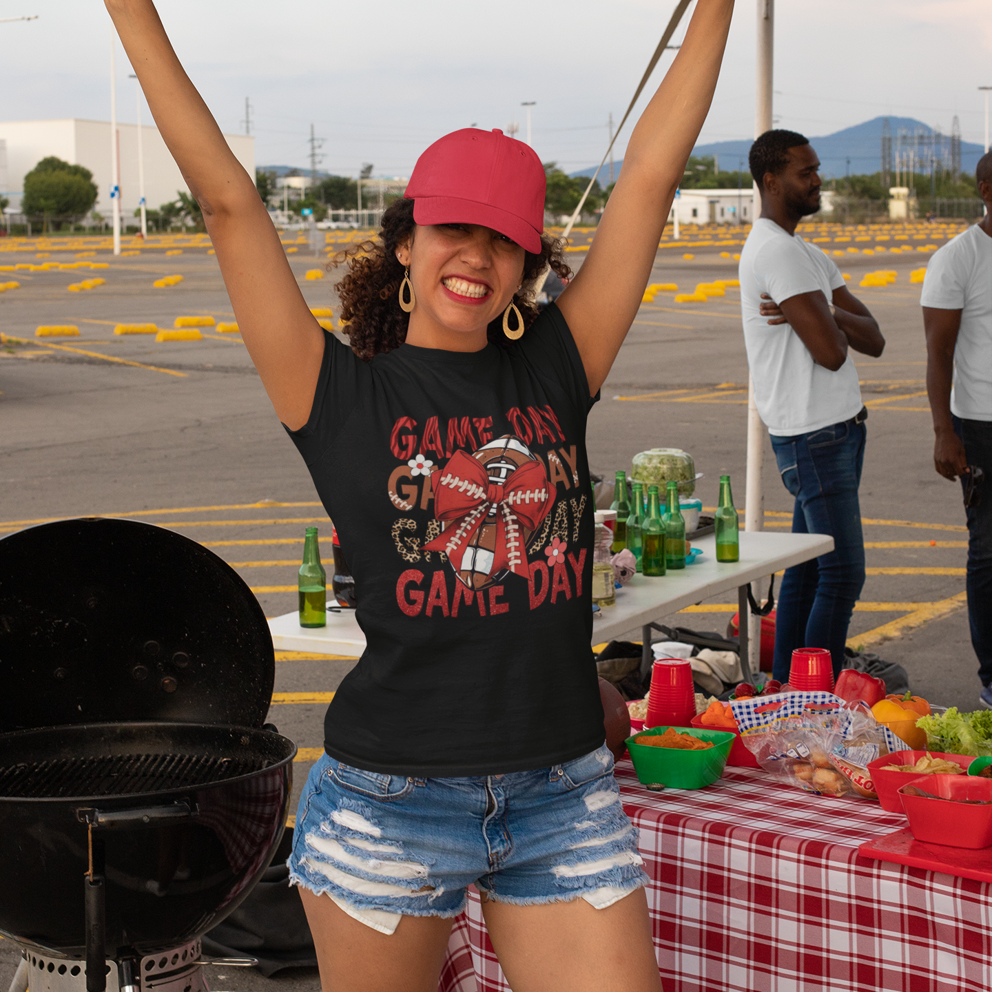 Game Day Glam Graphic Tee T-shirt Tea Shirt Shoppe S Black