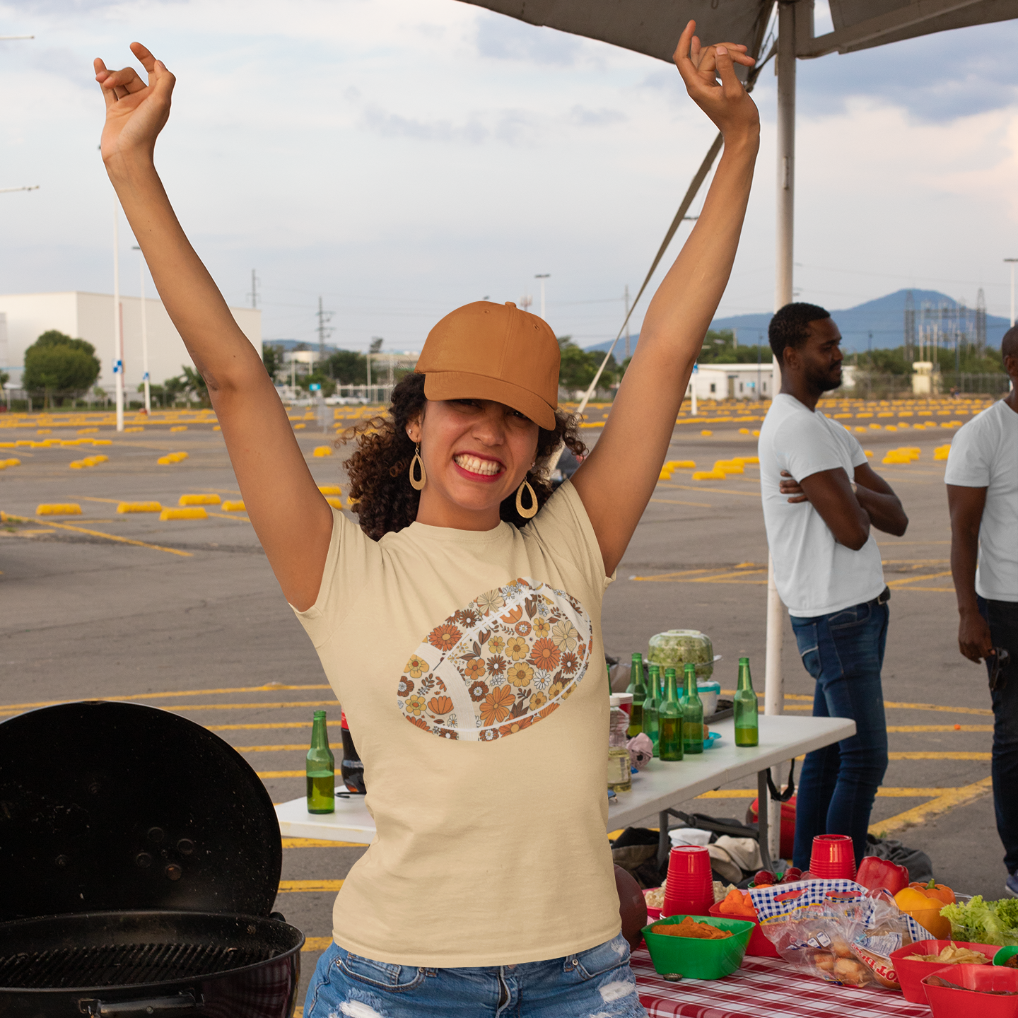 Retro Touchdown Graphic Tee T-shirt Tea Shirt Shoppe S Yellow Haze