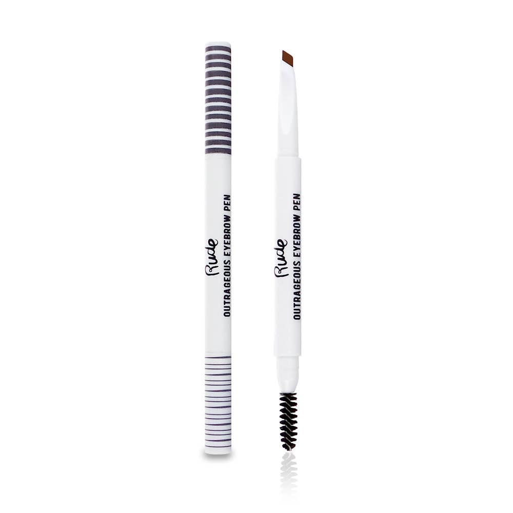 Outrageous Eyebrow Pen: Black Brown Rude Cosmetics