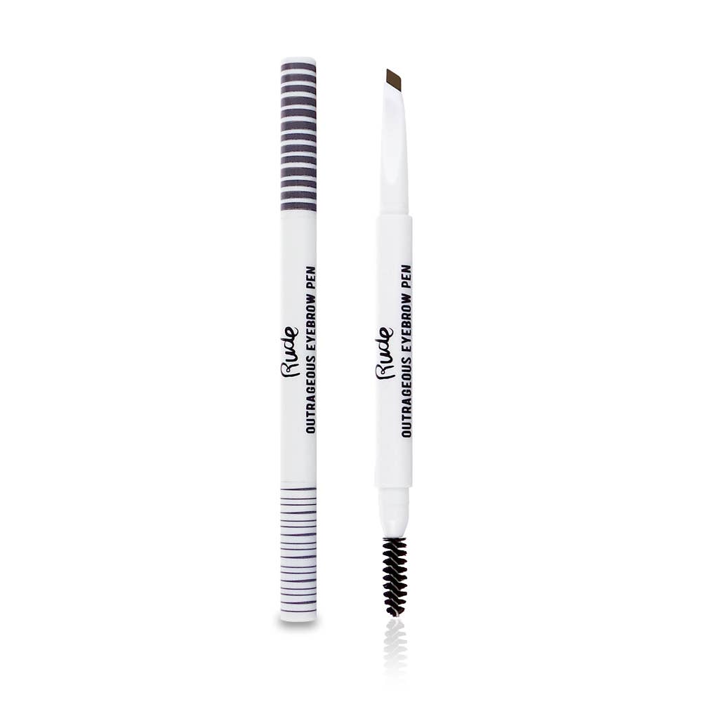 Outrageous Eyebrow Pen: Black Brown Rude Cosmetics