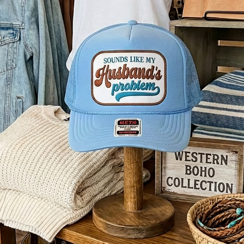 Sounds Like My Husbands Problem Trucker Hat – alternate view 4
