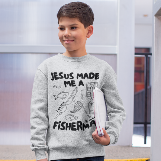 Fisherman Youth & Toddler Sweatshirt Youth Graphic Sweatshirt Tea Shirt Shoppe