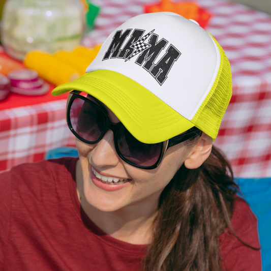 Neon Mama Trucker Hat Hats Tea Shirt Shoppe