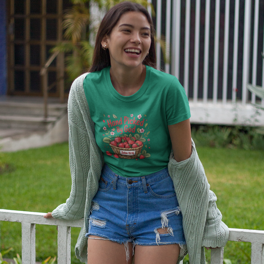 Hand Picked By God Youth & Toddler Graphic Tee Youth Graphic Tee Tea Shirt Shoppe 2T Kelly