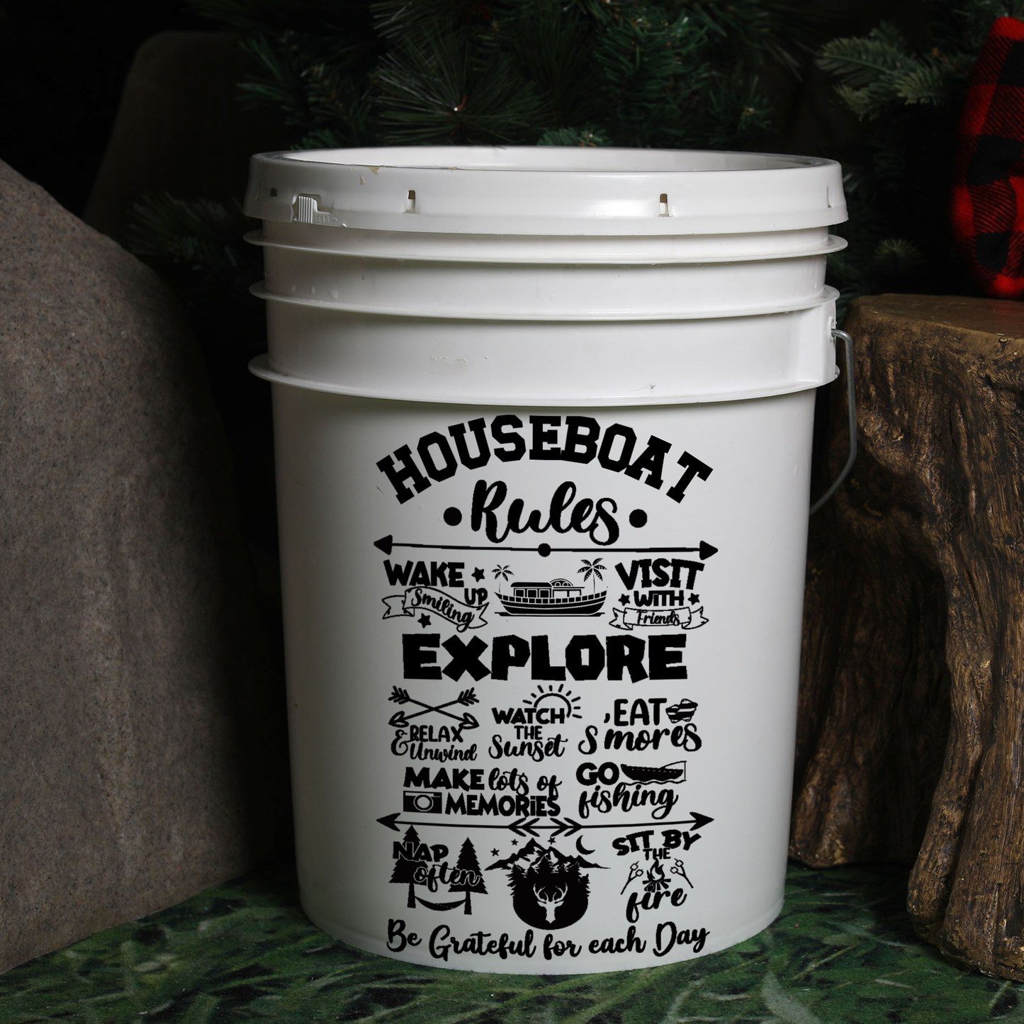 Custom Houseboat Rules Camping Bucket