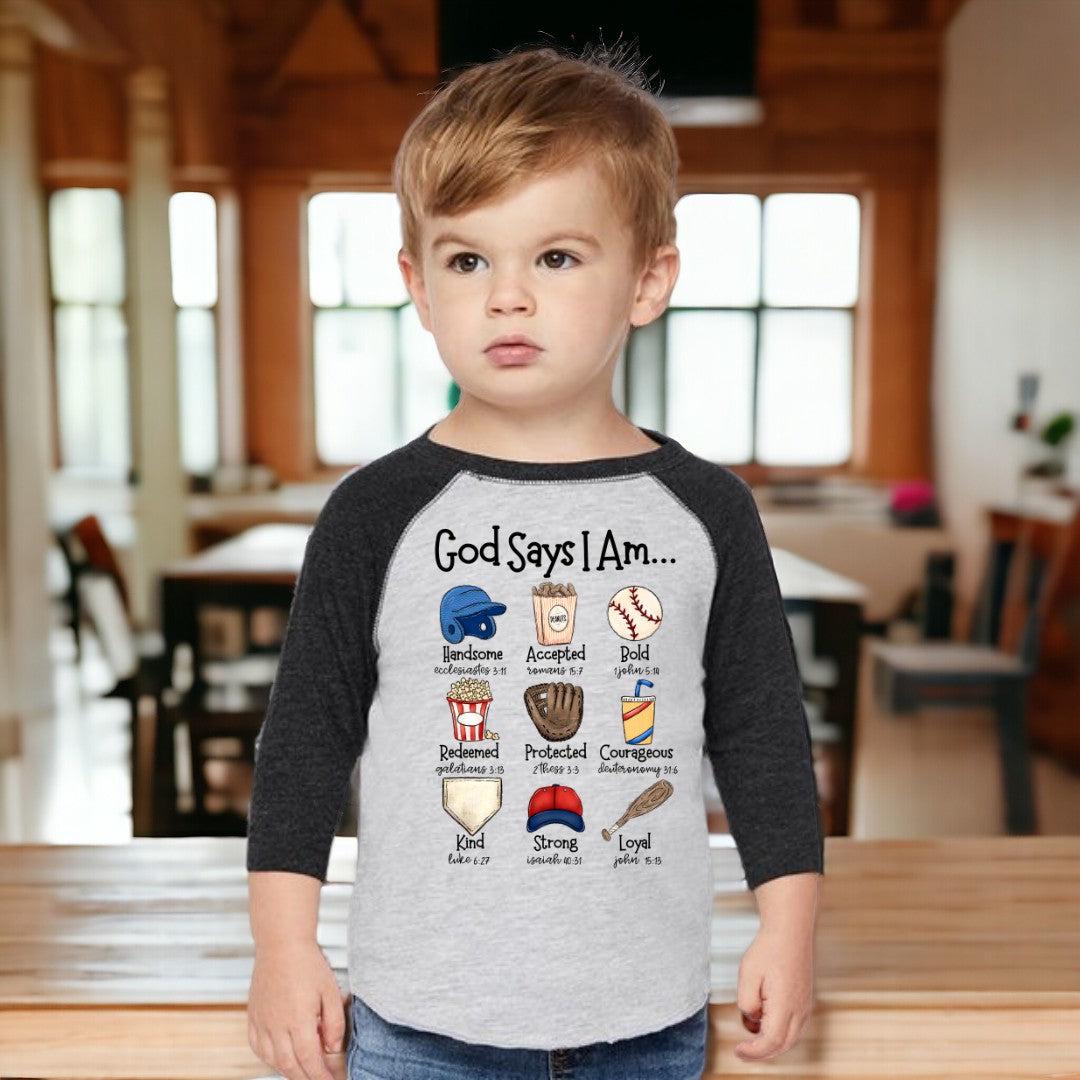 Baseball God Says I Am Full Color, Ready To Press, DTF Print, Transfer, Direct To Film Tea-Shirt Shoppe