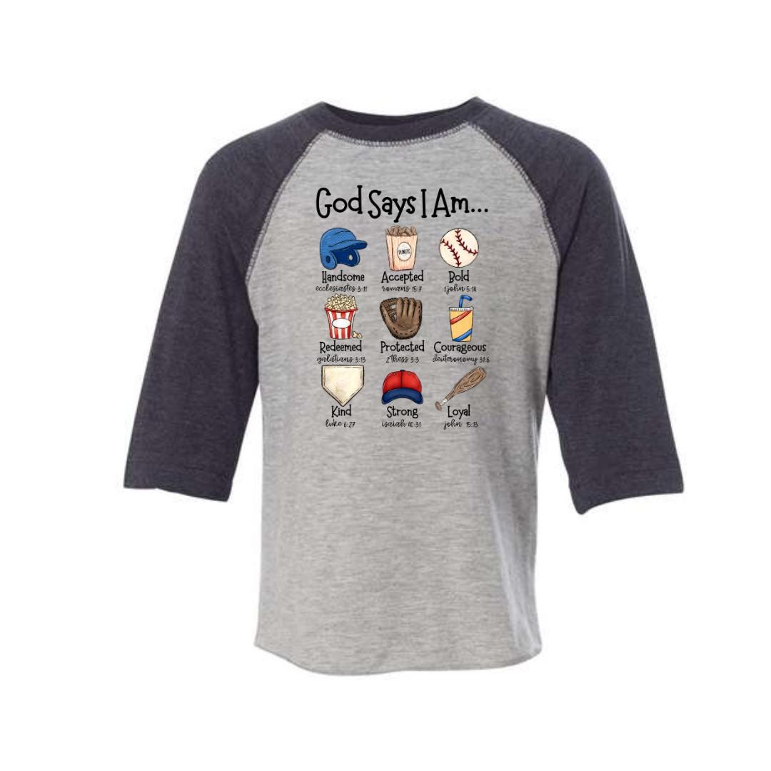 Baseball God Says I Am Full Color, Ready To Press, DTF Print, Transfer, Direct To Film Tea-Shirt Shoppe