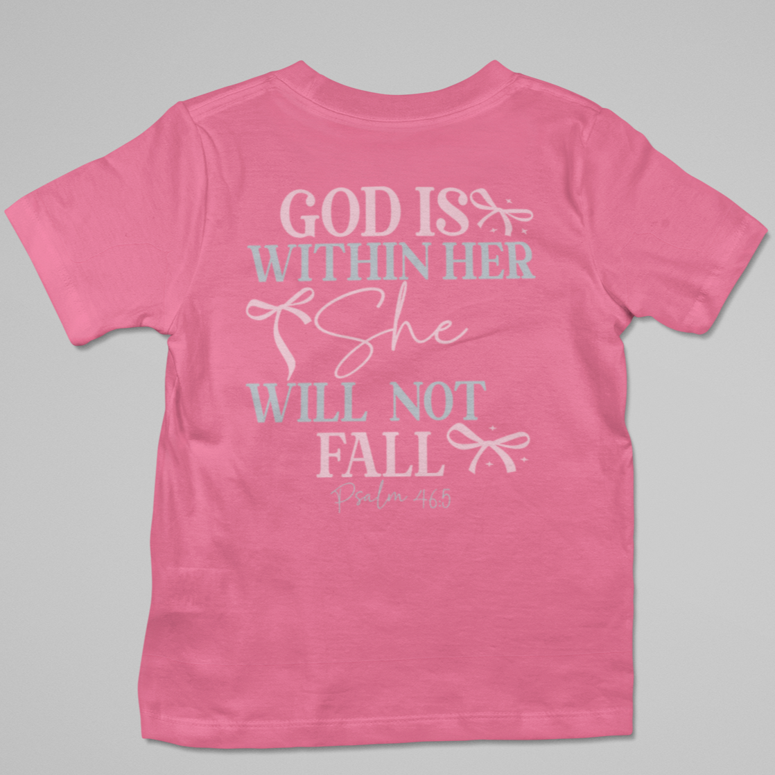 She Stands Firm Youth & Toddler Graphic Tee Youth Graphic Tee Tea Shirt Shoppe 2T Hot Pink