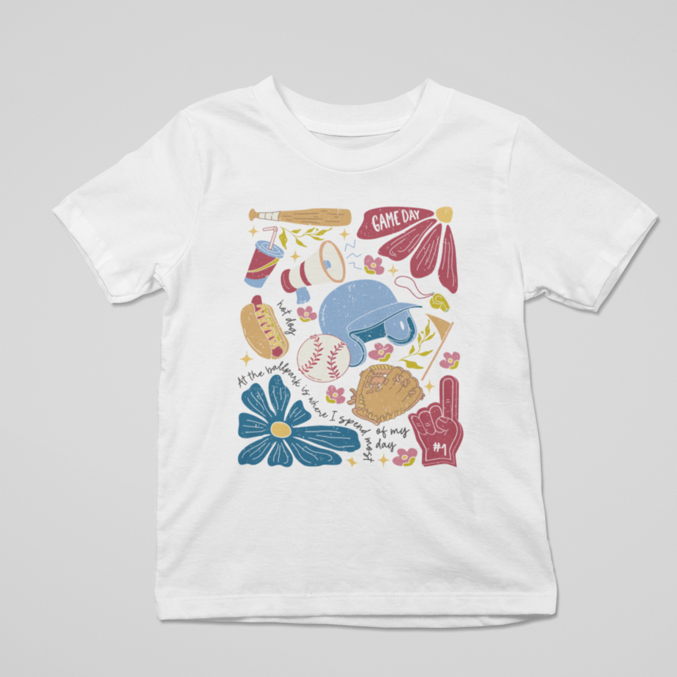 Game Day Youth & Toddler Graphic Tee Youth Graphic Tee Tea Shirt Shoppe 2T White