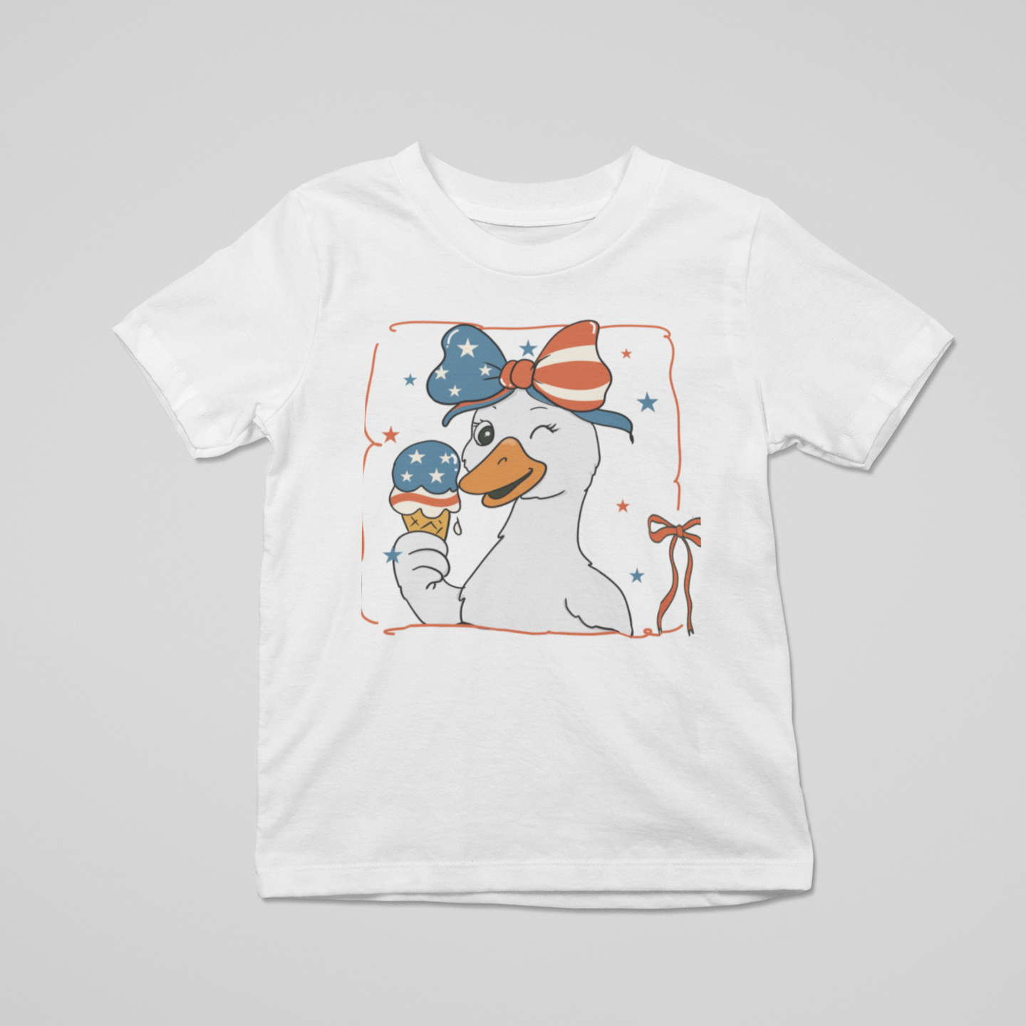4th Of July Goose Toddler/Youth Graphic Tee Youth Graphic Tee Tea Shirt Shoppe