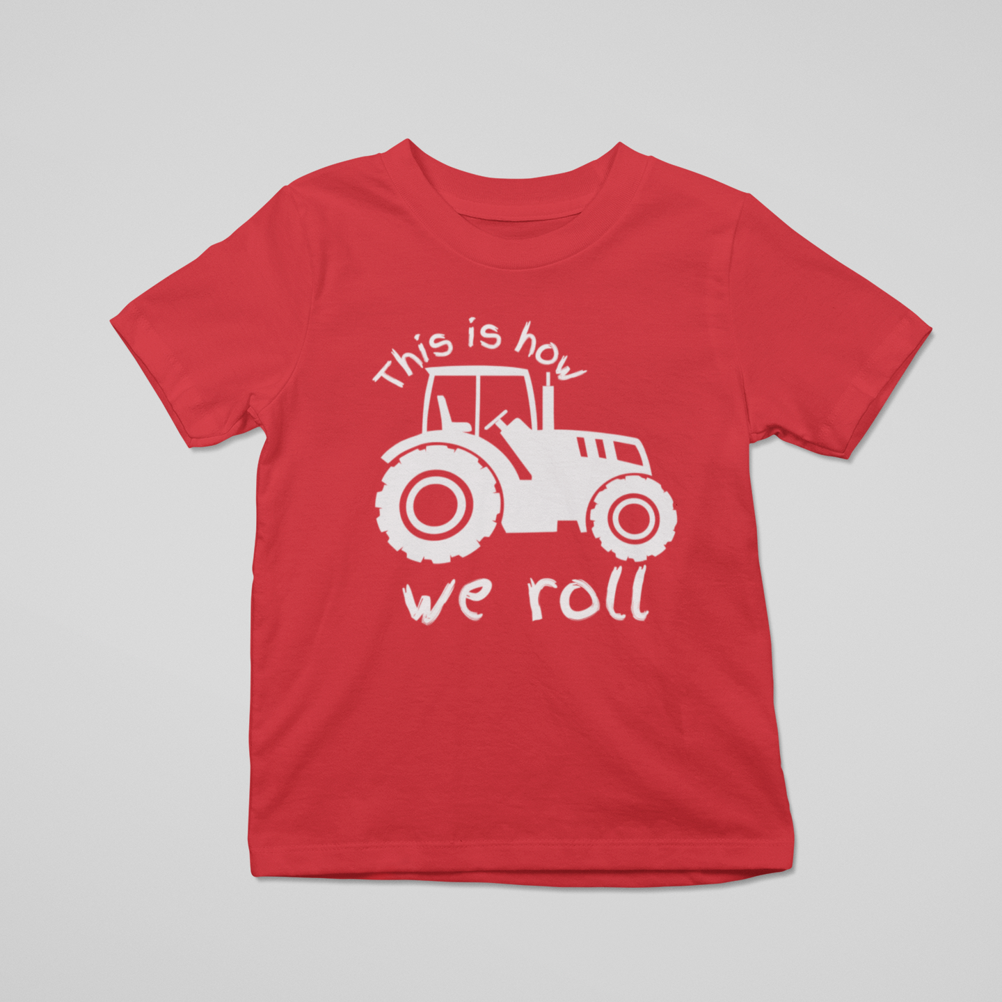 This Is How We Roll Red Toddler/Youth Graphic Tee Youth Graphic Tee Tea Shirt Shoppe 2T Red