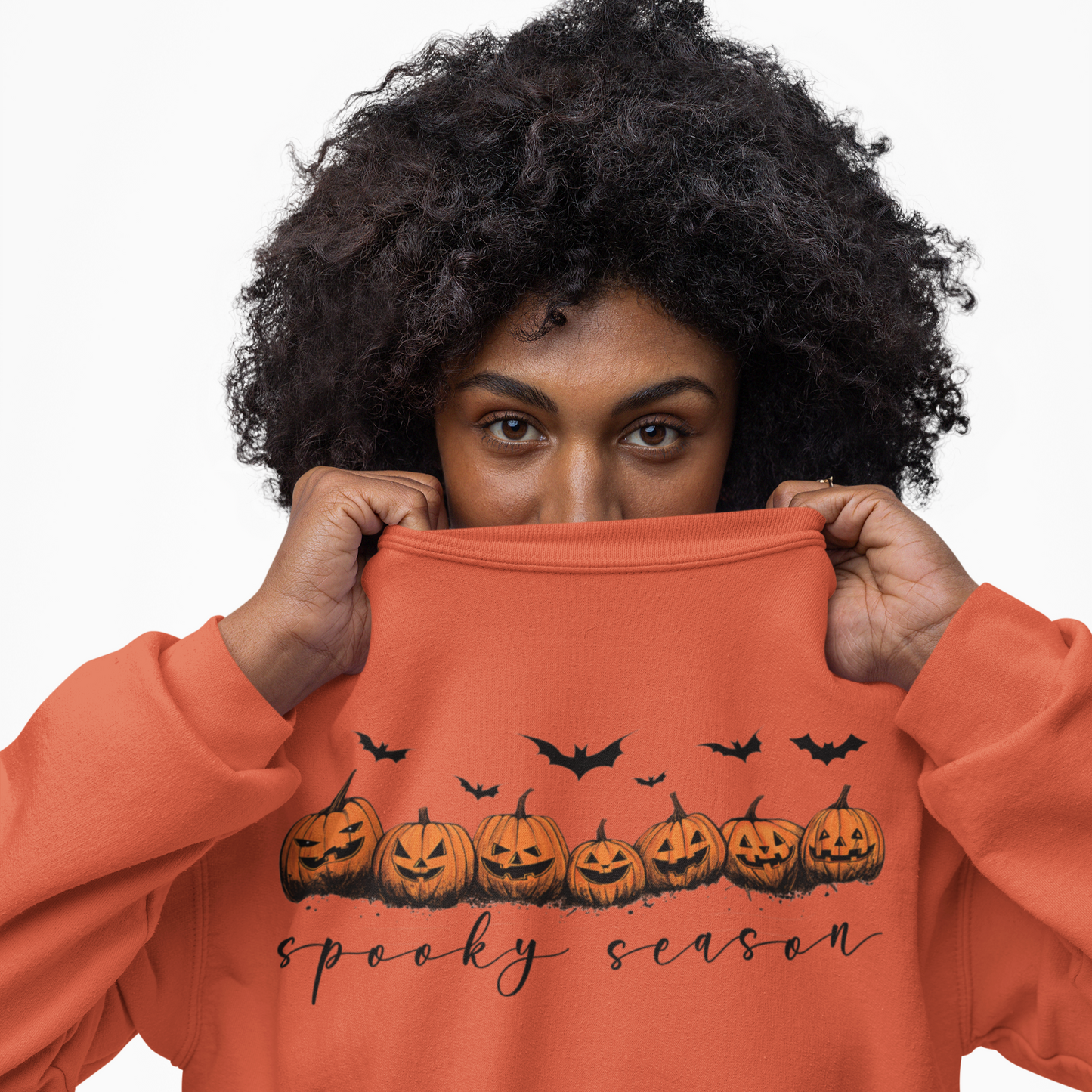 Jack-O-Lantern Crew Graphic Sweatshirt Graphic Sweatshirt Tea Shirt Shoppe