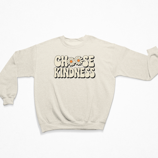 Choose Kindness Youth & Toddler Sweatshirt Youth Graphic Sweatshirt Tea Shirt Shoppe 2T Natural Heather