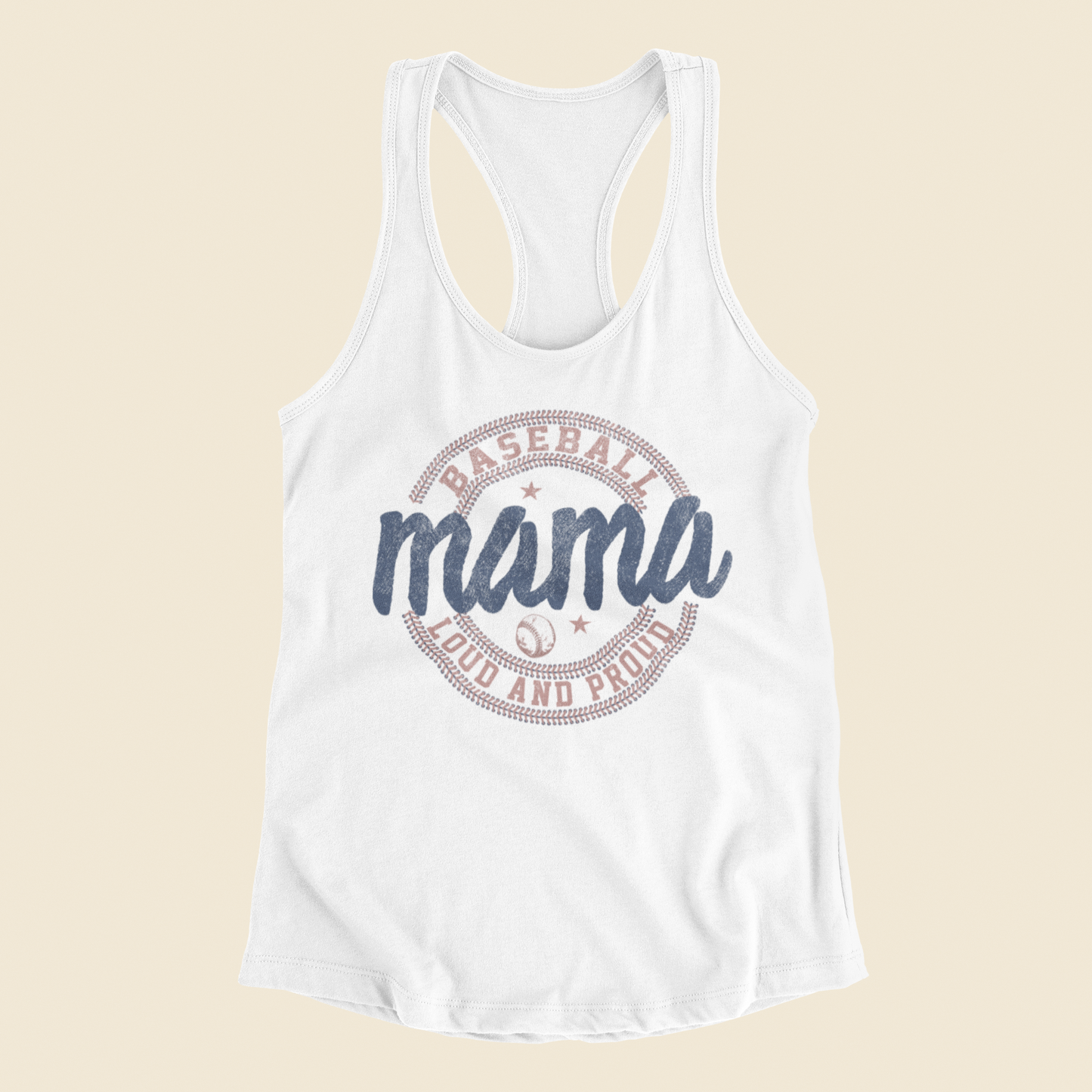 Baseball Mama Loud And Proud Graphic Tank Tank Tea-Shirt Shoppe