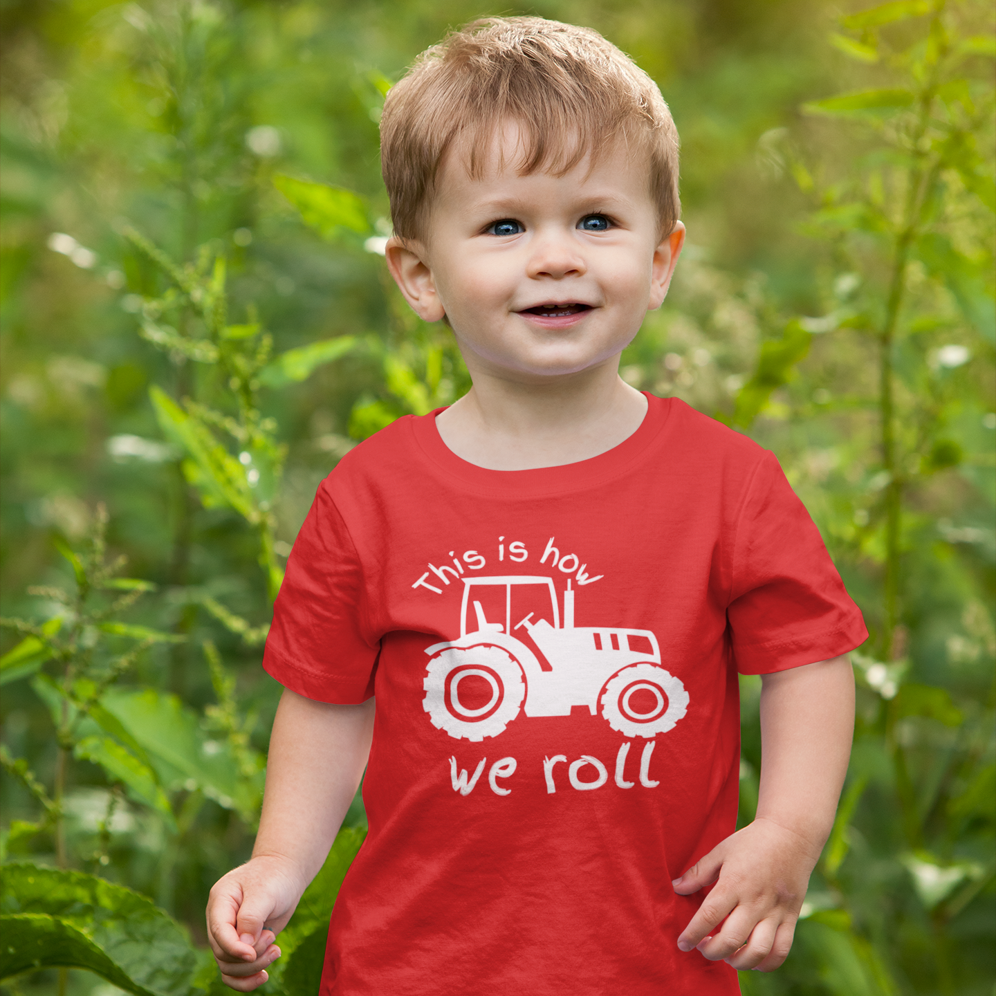 This Is How We Roll Red Toddler/Youth Graphic Tee Youth Graphic Tee Tea Shirt Shoppe