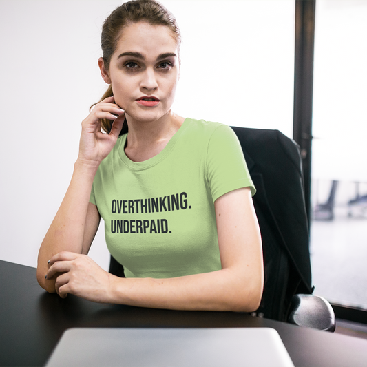 Overthinking Graphic Tee T-shirt Tea Shirt Shoppe S Pistachio