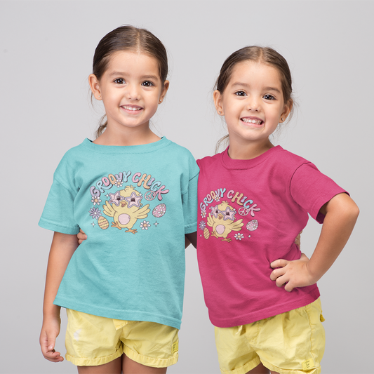 Groovy Chick Toddler/Youth Graphic Tee Youth Graphic Tee Tea Shirt Shoppe 2T Carribbean