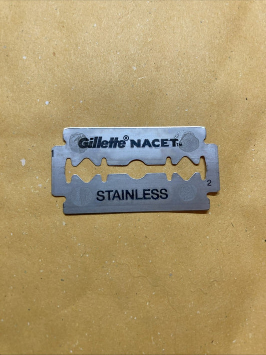 Gillette NACET STAINLESS Double Edge 5 Refills Shaving & Grooming ARTISAN SHAVING PRODUCTS