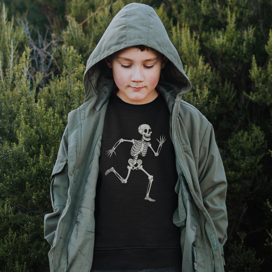 Running Scared Youth & Toddler Sweatshirt Youth Graphic Sweatshirt Tea Shirt Shoppe 2T Black