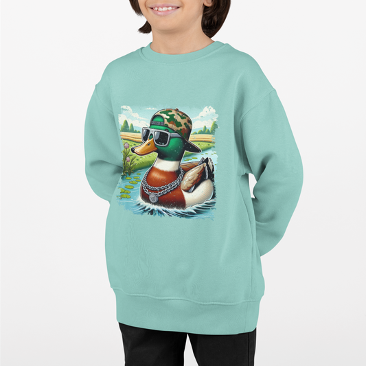 Quack Street Cool Youth & Toddler Sweatshirt Youth Graphic Sweatshirt Tea Shirt Shoppe 2T Saltwater
