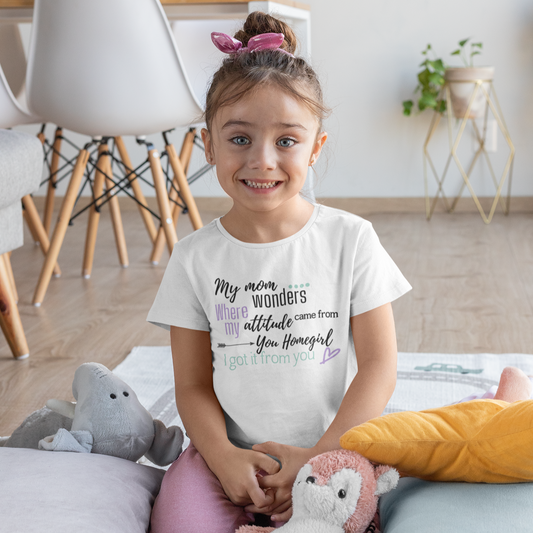 I got it from you Youth & Toddler Graphic Tee Youth Graphic Tee Tea Shirt Shoppe 2T white