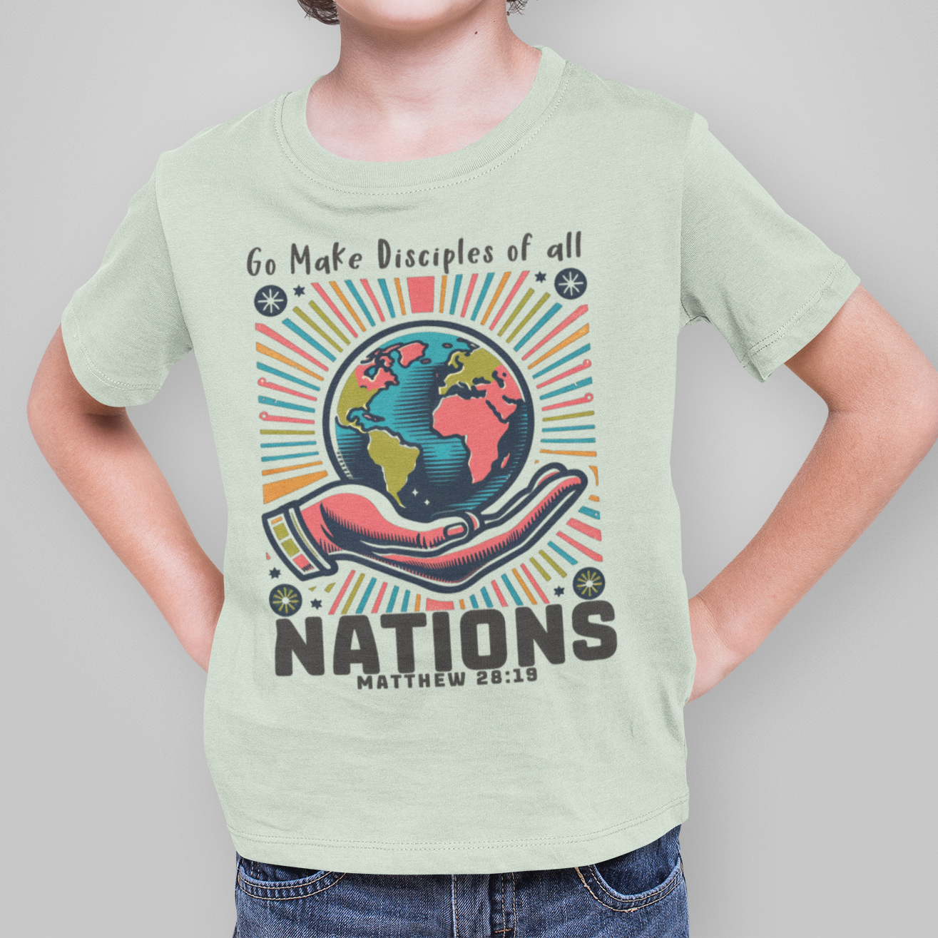 Carry The World Youth & Toddler Graphic Tee Youth Graphic Tee Tea Shirt Shoppe 2T Sage