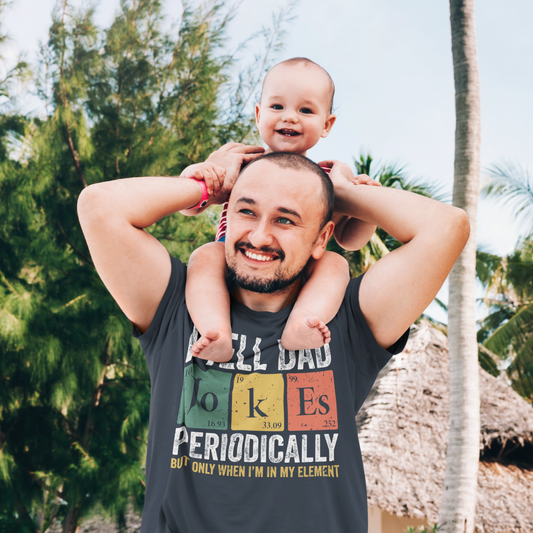 I Tell Dad Jokes Graphic Tee Mens T-shirt Tea Shirt Shoppe S Dark Grey