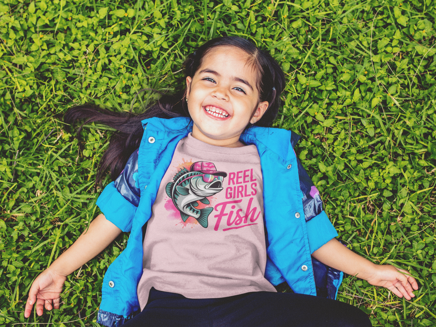 Reel Girls Fish Youth & Toddler Graphic Tee Youth Graphic Tee Tea Shirt Shoppe