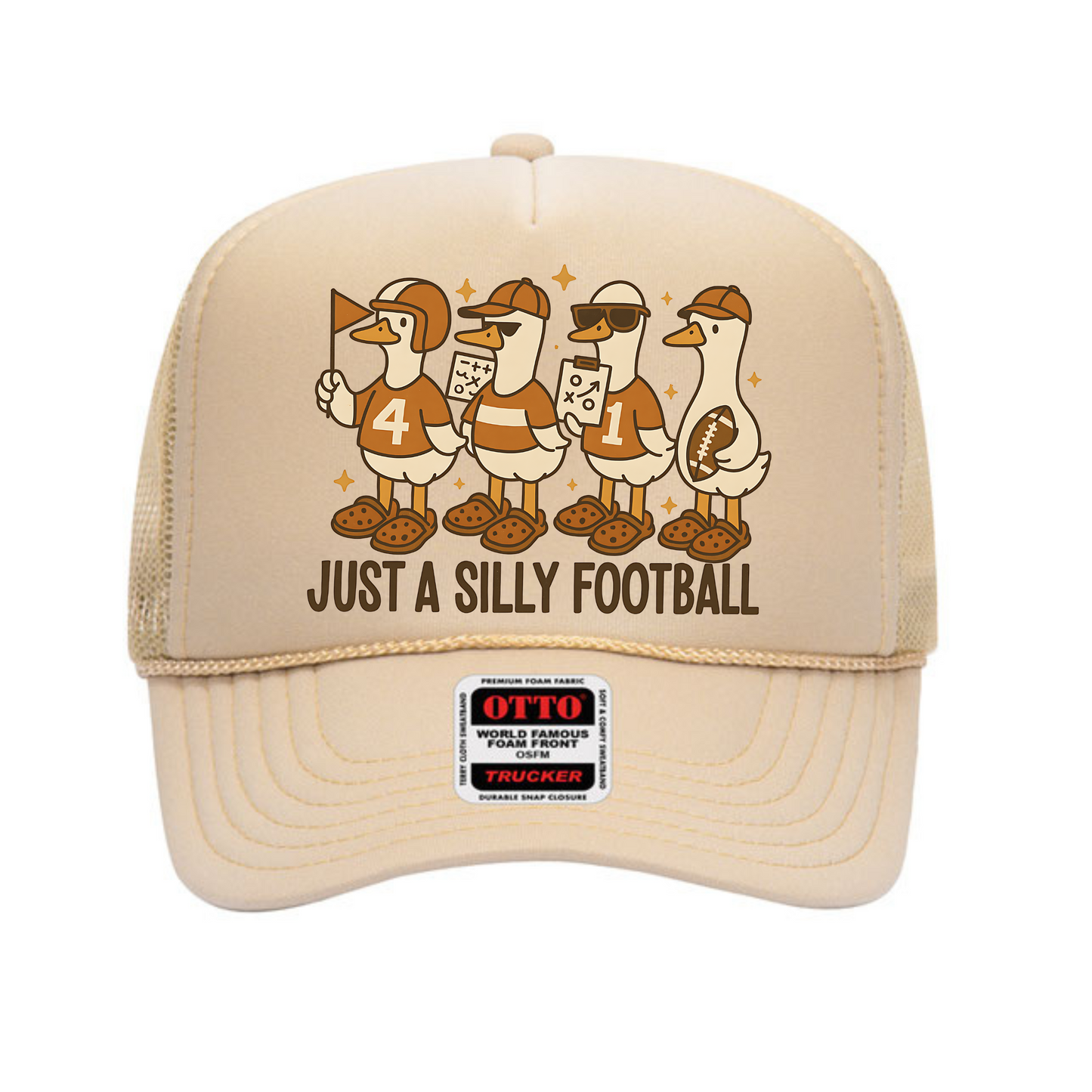 Just A Silly Football Trucker Hat Hat Tea-Shirt Shoppe