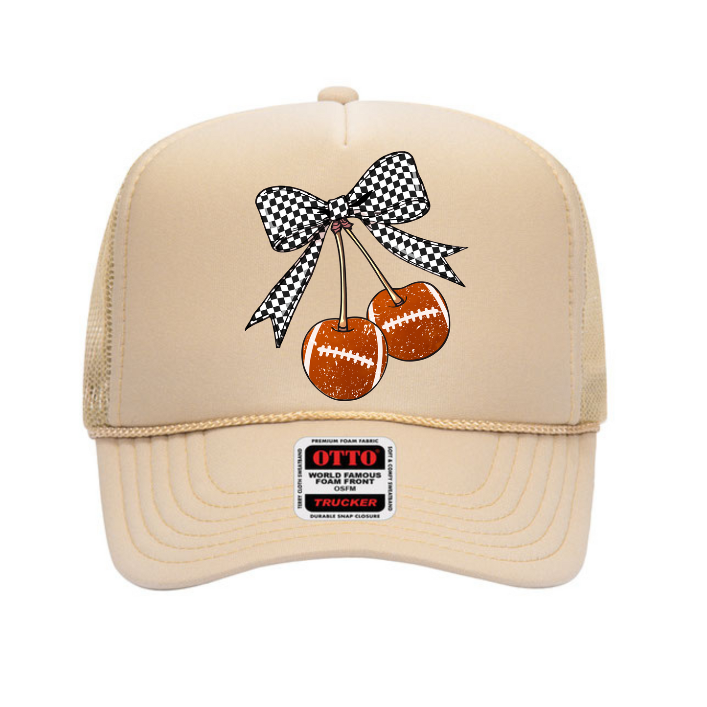 Football Cherries Trucker Hat Hat Tea-Shirt Shoppe