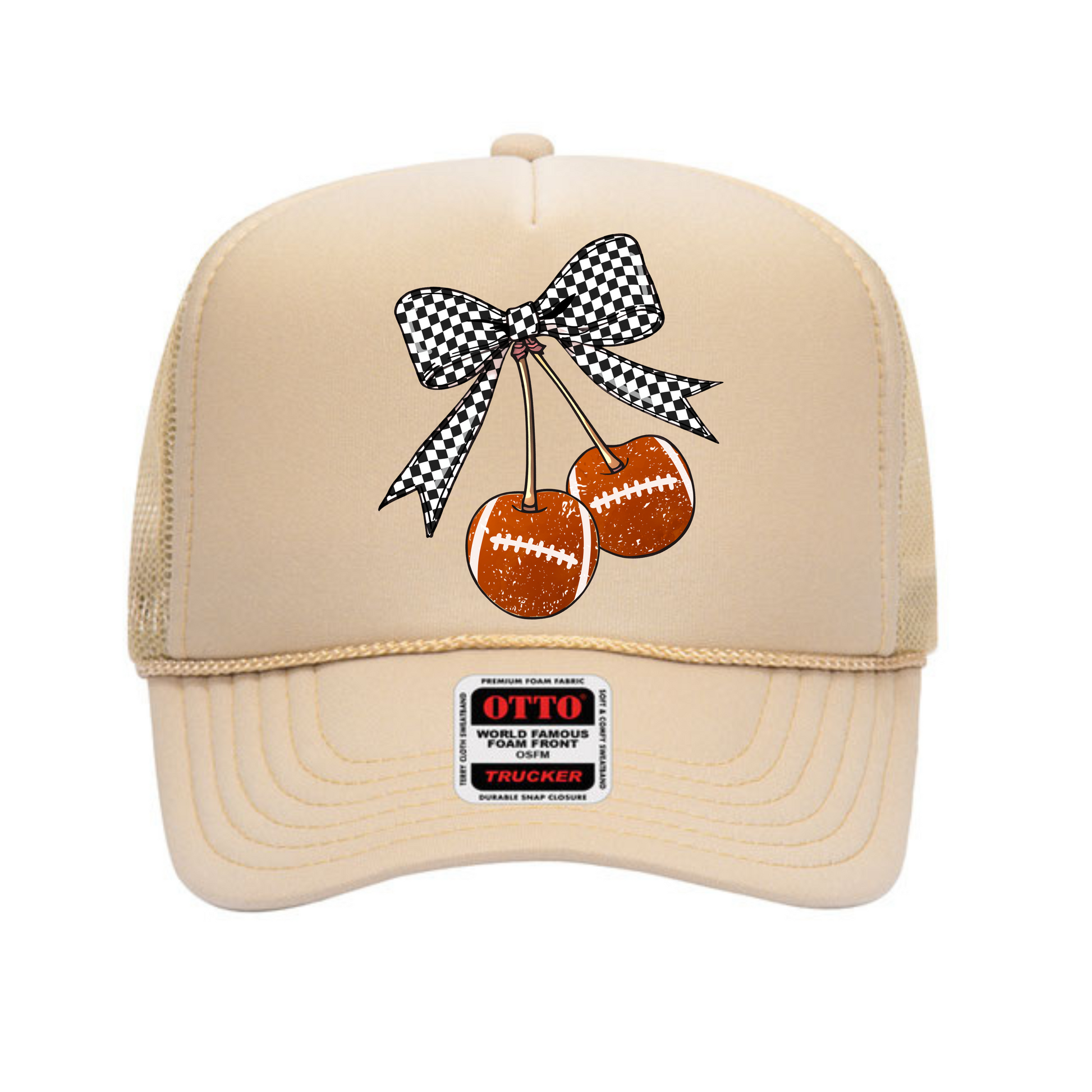 Football Cherries Trucker Hat Hat Tea-Shirt Shoppe