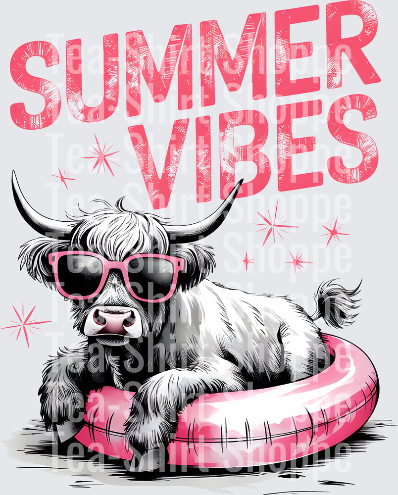 Summer Vibes Highland Cow