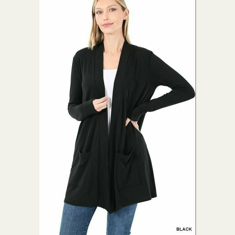 Slouchy Pocket Cardigan (Multiple Colors)