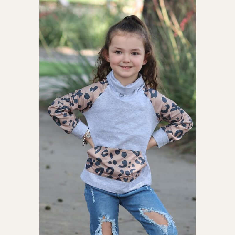 Cheetah Turtleneck Pullover Baby & Toddler Outerwear Kidscharm