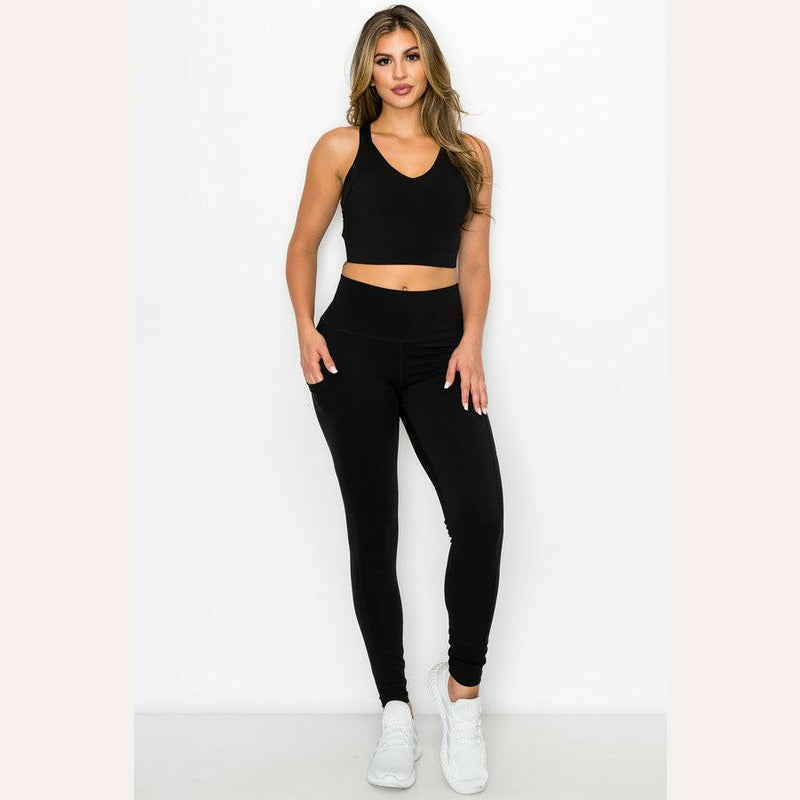 Buttery Soft Sports Bra -Black Activewear Yelete