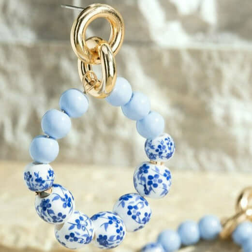 Blue Oshibana Earrings Earrings Urbanista