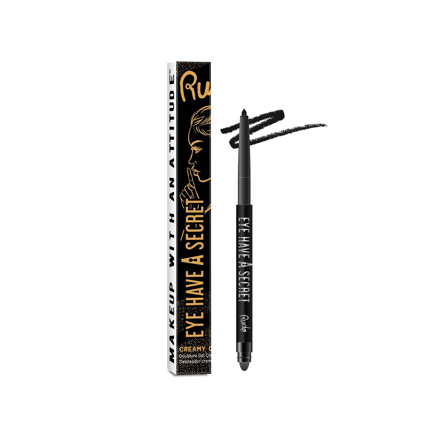 Eye Have A Secret Creamy Gel Liner: Don't Tell (Black) Rude Cosmetics