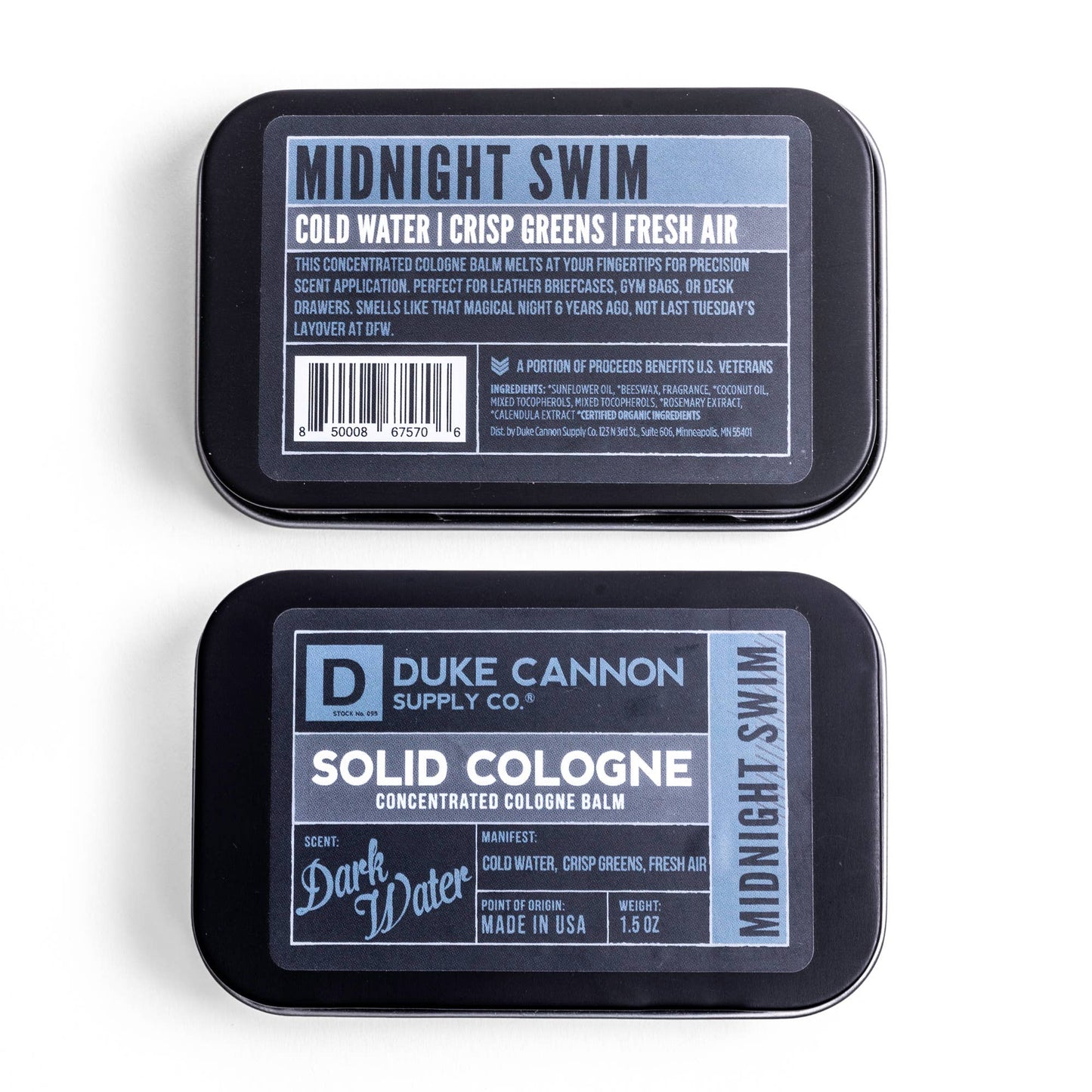 SOLID COLOGNE - MIDNIGHT SWIM Duke Cannon