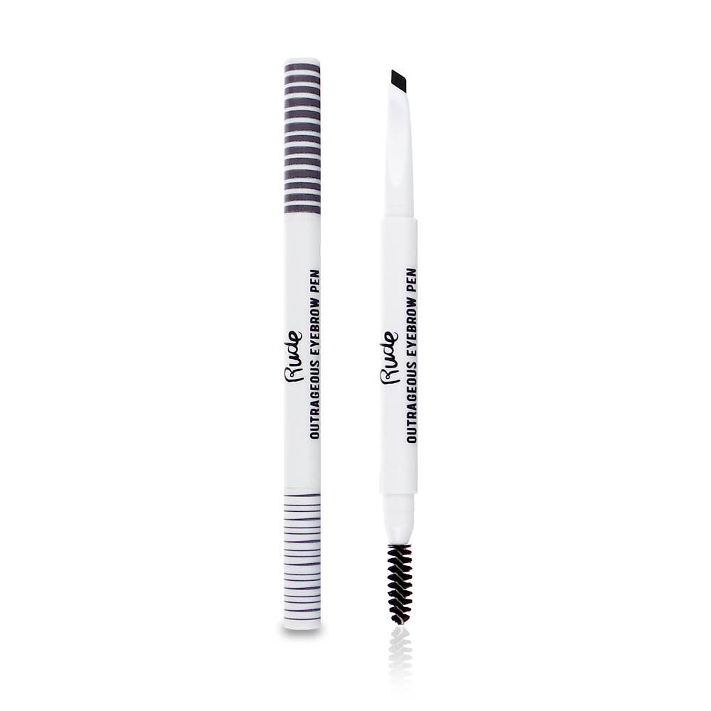 Outrageous Eyebrow Pen: Black Brown Rude Cosmetics